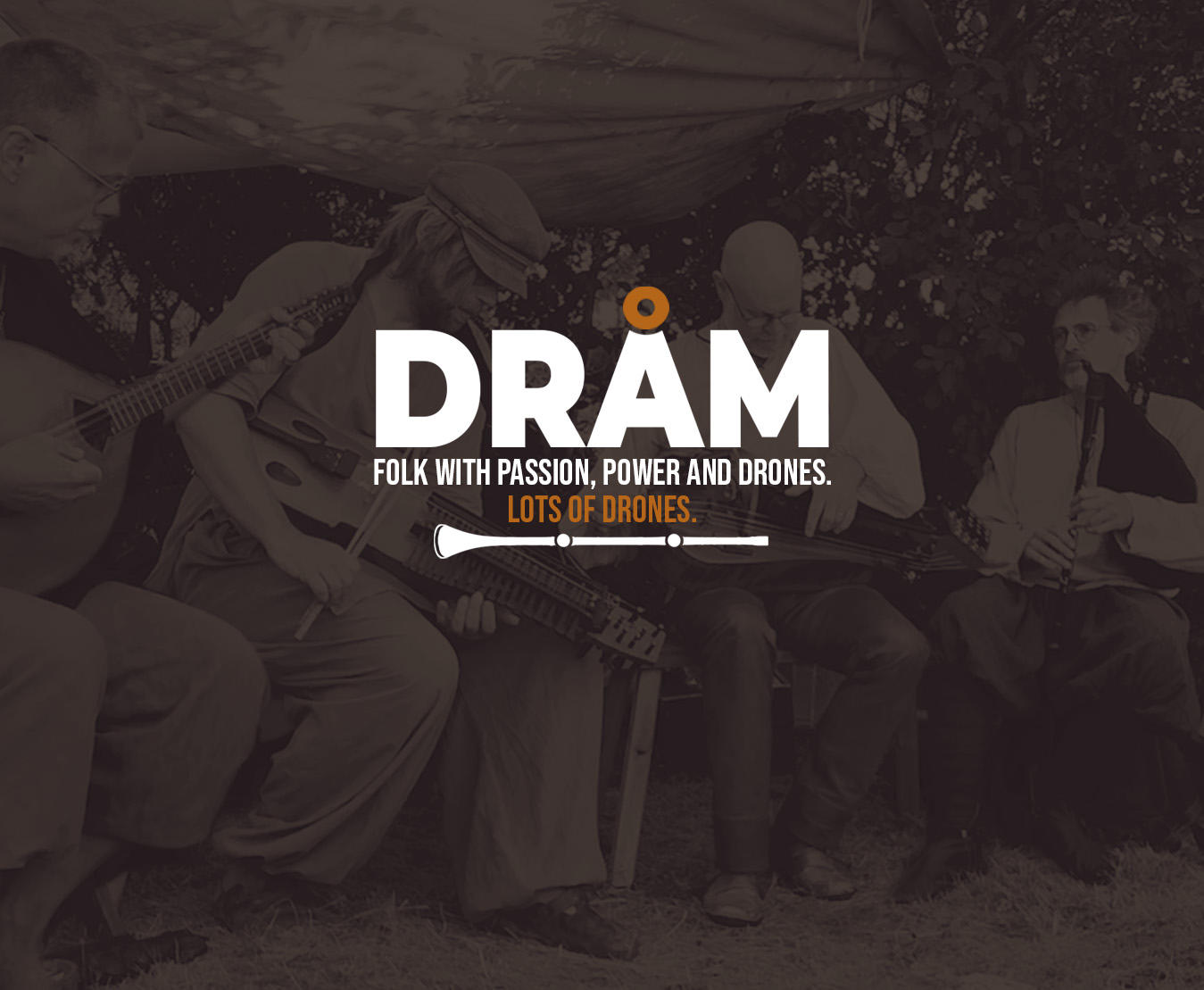 Dråm quartet with band logotype